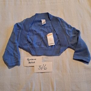 Gymboree girls size 5/6 Outlet bolero sweater periwinkle blue, New